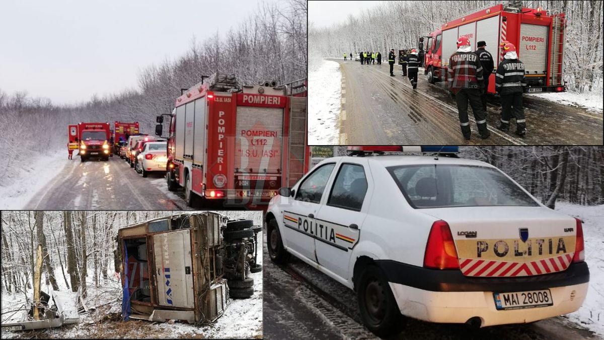 Decizie istorică luată de judecătorii din Iași! După un accident cu 22 de victime, pusă la zid a fost chiar Direcția de Drumuri, pentru că nu a deszăpezit șoseaua! Scuze penibile folosite de instituție pentru situația gravă: „Am economisit bani!” FOTO / VIDEO