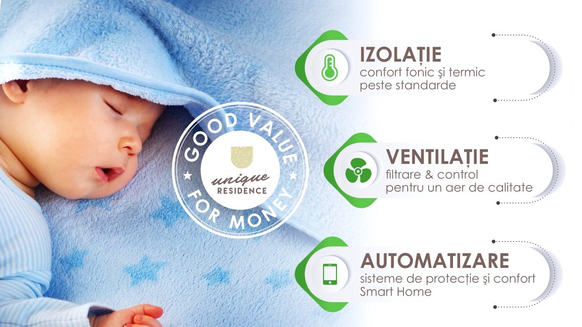 Apartamentele UNIQUE Residence Sf. Andrei, din zona Palas, includ în preț și dotările standard de confort Smart Home