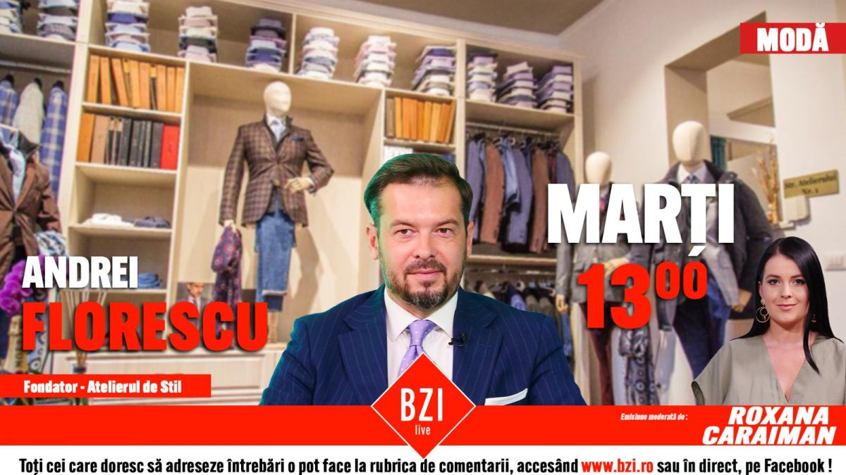 Toți bărbații pot fi in tendințe iarna aceasta! Andrei Florescu, fondatorul Atelierul de Stil, prezent în studioul BZI LIVE, oferă sfaturi importante de vestimentație masculină