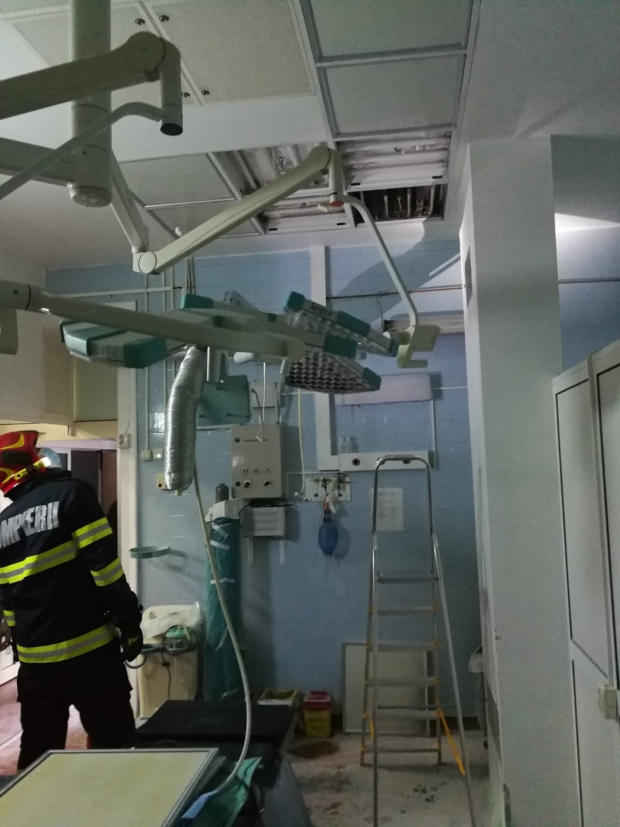 Incendiu la un spital din Cluj-Napoca. Scurtcircuit la un panou de iluminat