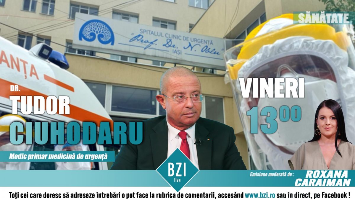 Medicul Tudor Ciuhodaru vorbește despre noi strategii în pandemia de Covid-19 la BZI LIVE