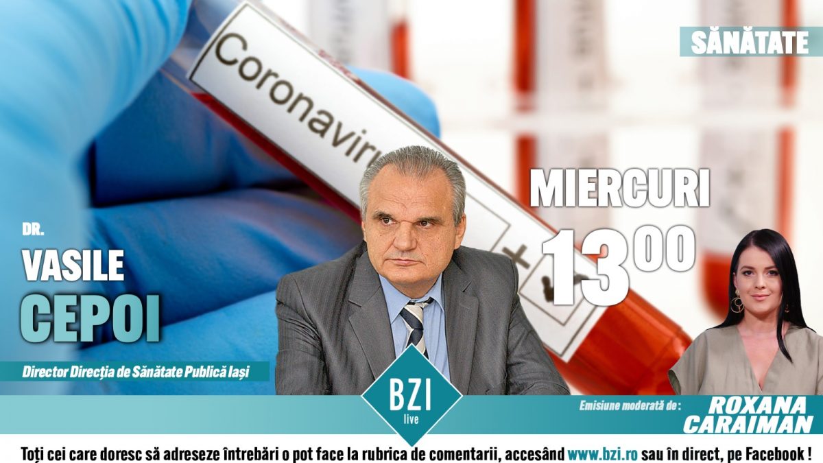 Tot ce trebuie să știi despre vaccinarea anti-COVID19! Dr. Vasile Cepoi, directorul DSP Iași, oferă la BZI LIVE toate informațiile necesare privind programul de vaccinare