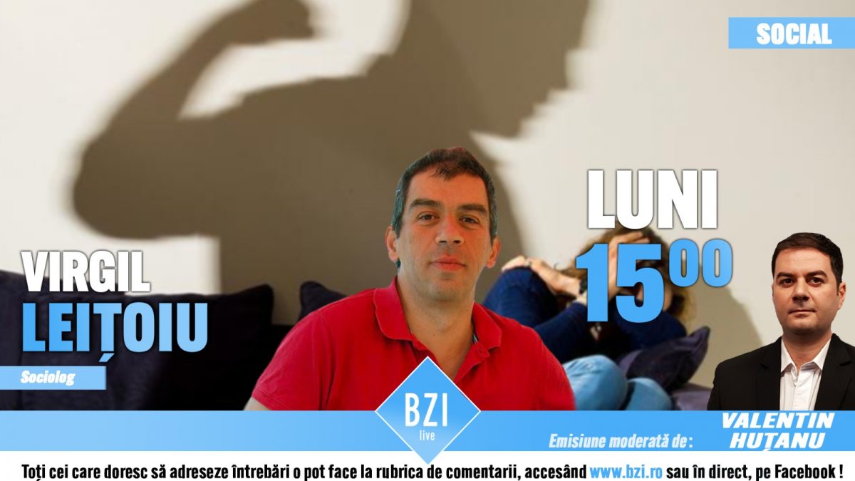 Dialog, în Studioul BZI LIVE, despre egalitatea de gen, combaterea discriminării femeilor și stoparea violenței asupra acestora alături de Virgil Leițoiu, sociolog şi licenţiat al actualei Facultăţi de Filosofie şi Ştiinţe Social-Politice din cadrul Universităţii „Cuza” din Iaşi