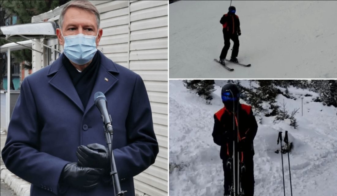 Klaus Iohannis, filmat la schi pe pârtia de la Păltiniş la o zi după tragedia de la „Matei Balş”