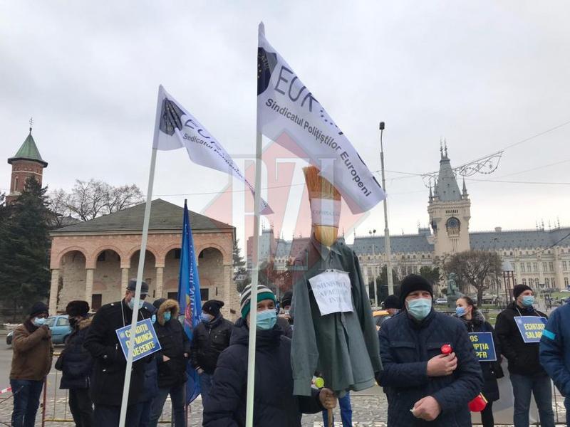 Miercuri, 17 februarie 2021, noi proteste ale polițiștilor de frontieră la Prefectura Județului Iași