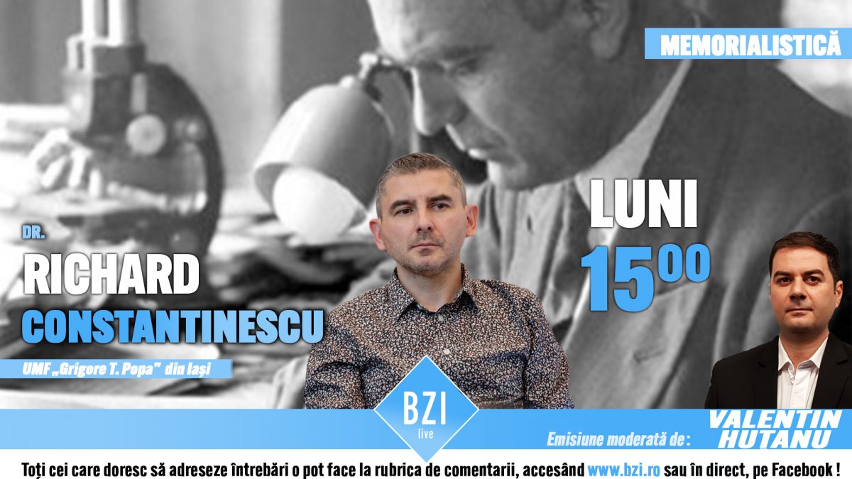 Seria „Dosarele Istoriei” continuă în lumina reflectoarelor Studioului BZI LIVE! Momente și detalii memorialistice, dezvăluite în premieră, din viața marelui savant și medic Grigore T. Popa alături de dr. Richard Constantinescu de la UMF Iași
