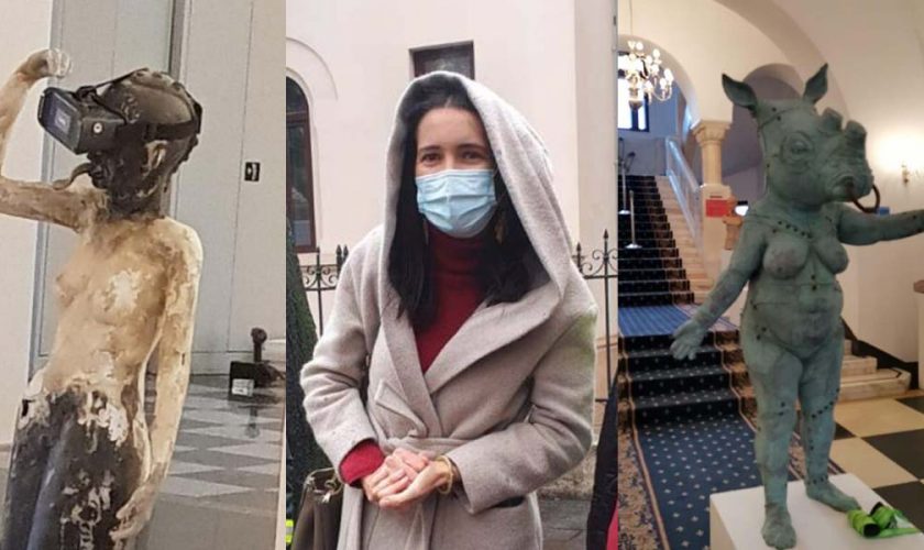 Arta marca Clotilde Armand, primar USR: Draci dezbrăcați expuși in Primăria Sectorului 1 din București
