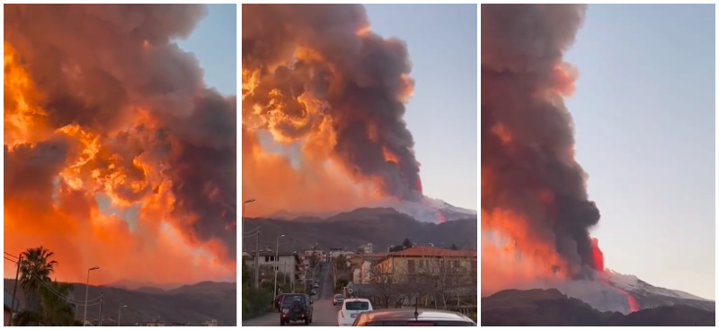 Vulcanul Etna a erupt. Imagini senzaționale surprinse astăzi – Video