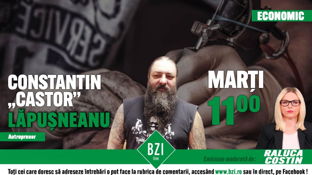Pasiunea pentru tatuaje poate fi transformată într-o afacere de succes? Discuţie cu Constantin „Castor” Lăpușneanu, numai la BZI LIVE?