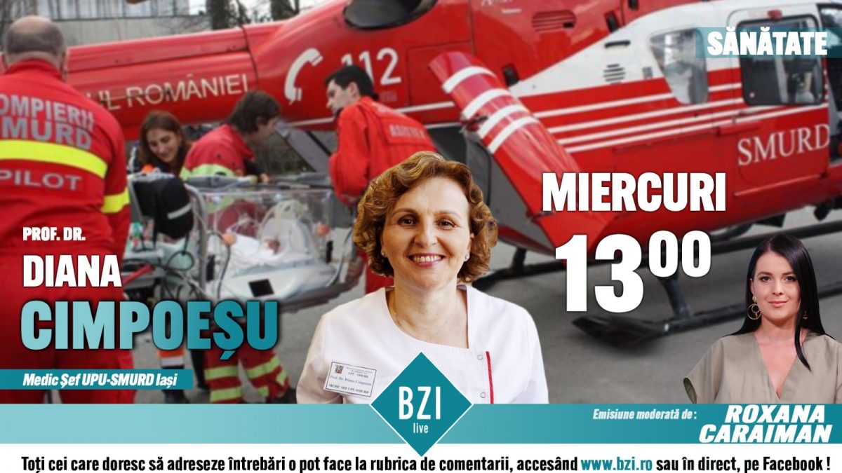 Numărul persoanelor cu tentative de suicid este alarmant! Prof. dr. Diana Cimpoeșu, medic-șef UPU SMURD Iași, discută la BZI LIVE despre valul de cazuri suicidare cu care se confuntă medicii