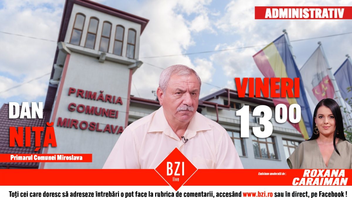 Milioane de euro sunt atrași în comuna Miroslava! Dan Niță, primarul comunei aflată în plină dezvoltare, vorbește la BZI LIVE despre investiții, succes și provocări