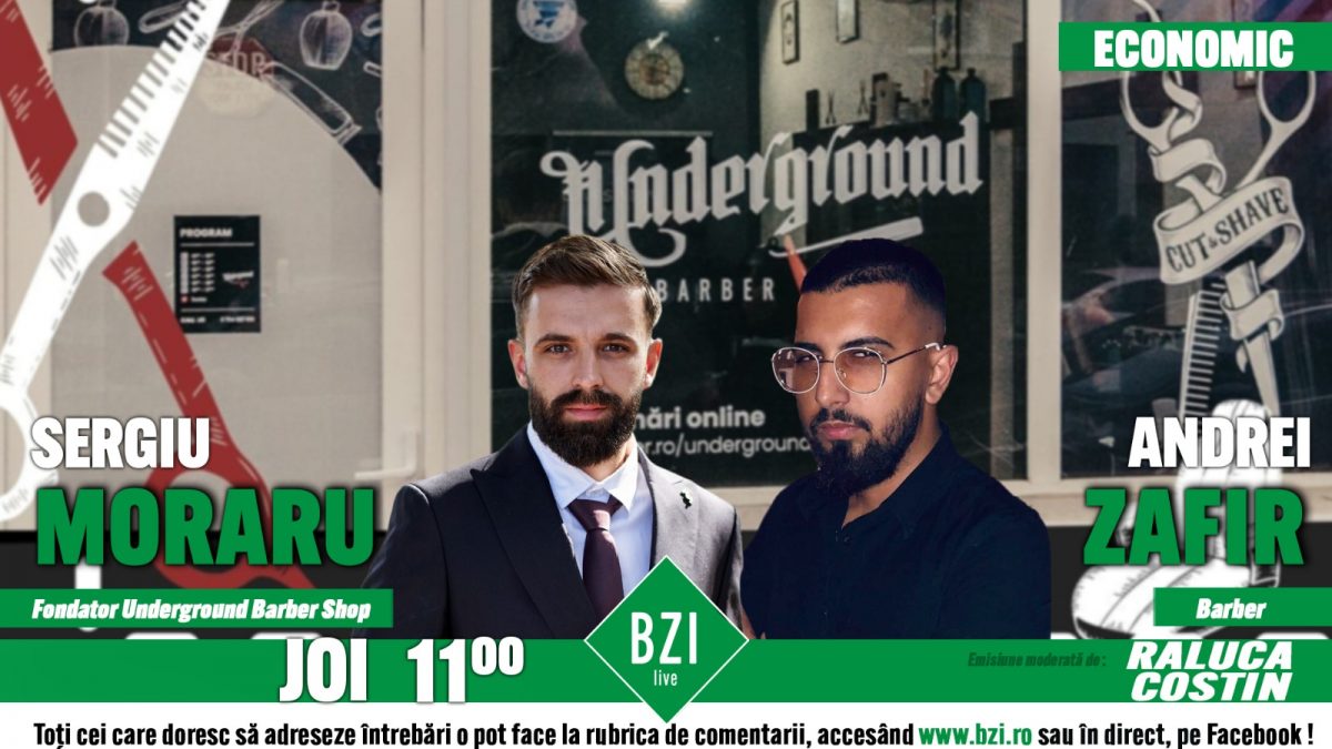 Totul despre afacerea care ia avânt în România, numai la BZI LIVE! Ce fonduri sunt necesare pentru deschiderea unui barbershop aflăm de la Sergiu Moraru, fondator Underground Barber Shop și Andrei Zafir, barber