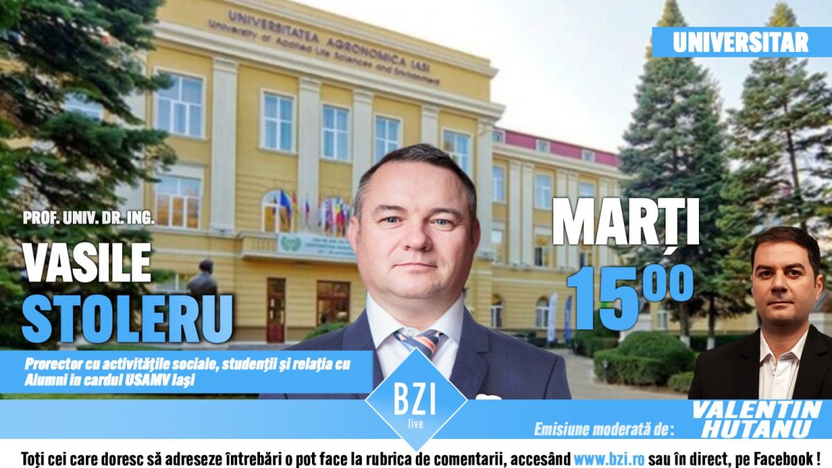 Ediție-dialog, în Platoul BZI LIVE, de interes pentru studenţi dar şi despre interesantul şi căutatul domeniu al legumiculturii ecologice alături de prof. univ. dr. ing. Vasile Stoleru, prorector cu activităţile sociale, studenţii şi relaţia cu Alumini la USAMV Iaşi