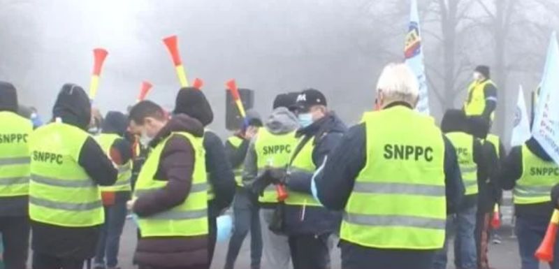 Proteste ale ceferiştilor și polițiștilor, în Capitală