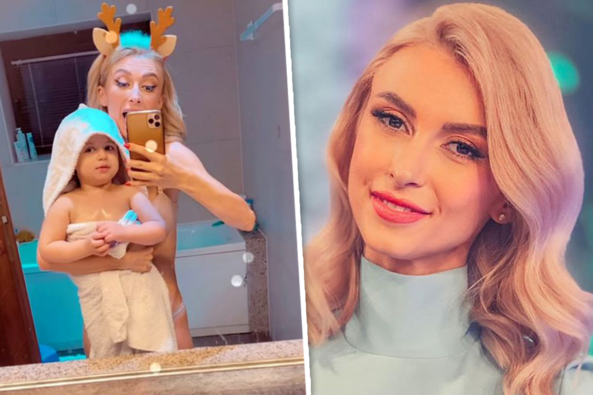 Andreea Bălan și-a speriat fanii. Detaliul șocant observat la poza cu fiica ei, în baie