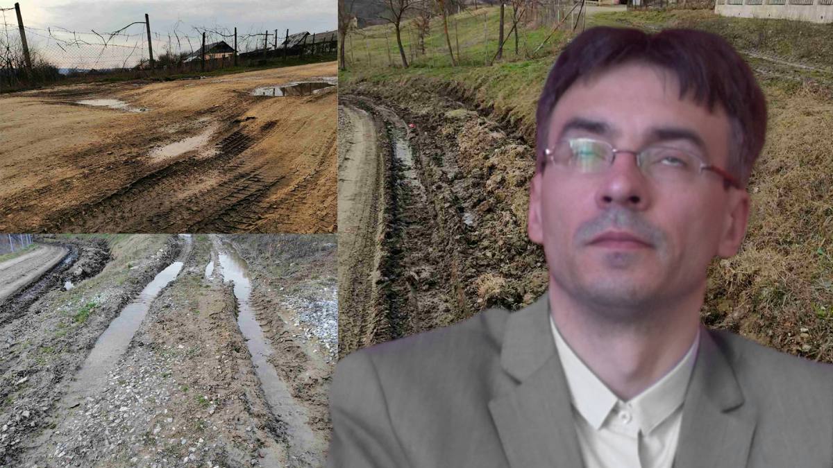 Imagini scandaloase la 10 minute de centrul Iașului. Iată cum arată drumurile din comuna Aroneanu, localitate condamnată la subdezvoltare de primarul Benone Moruzi – GALERIE FOTO