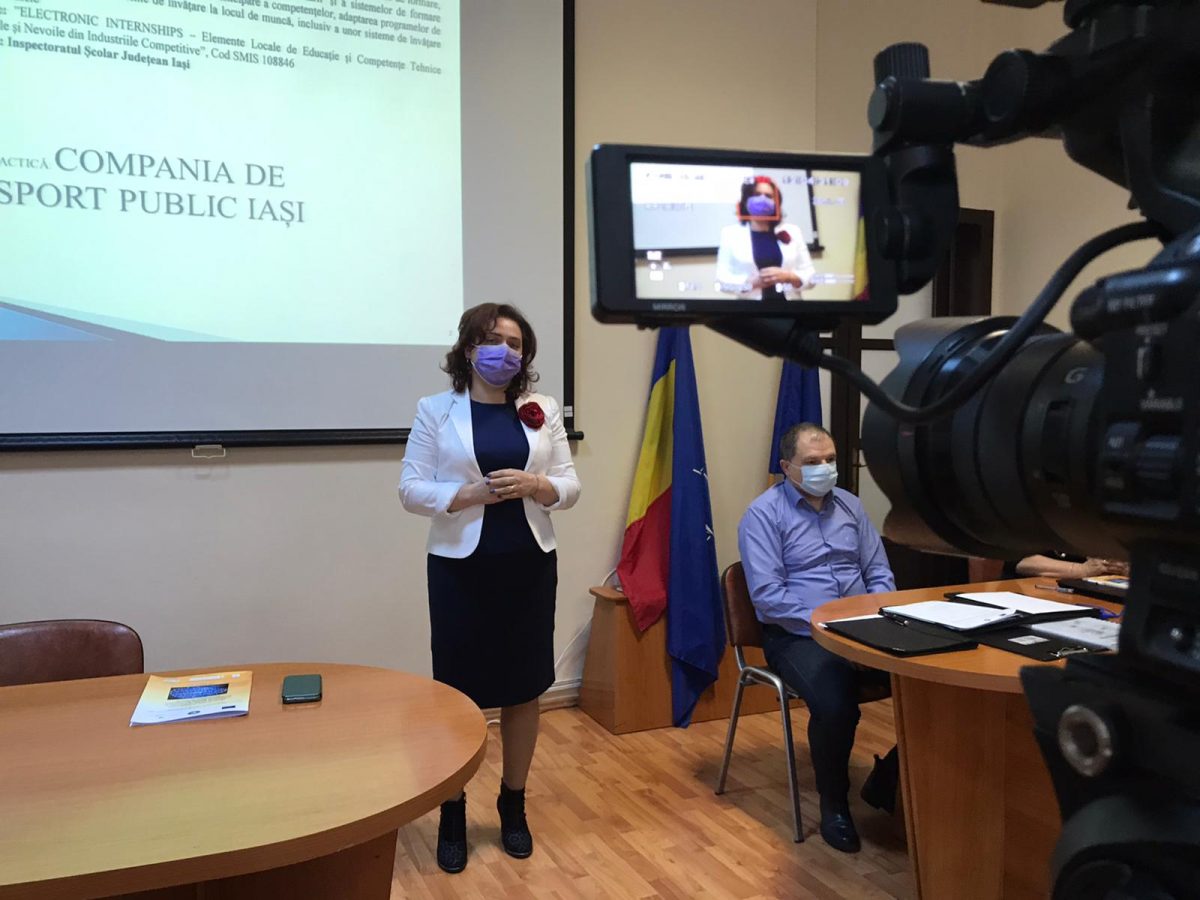 Conferință de încheiere a proiectului „Electronic Internships – Elemente Locale de Educație și Competențe Tehnice Readaptate la Ocupațiile și Nevoile din Industriile Competitive”, la IȘJ Iași – LIVE VIDEO/ FOTO