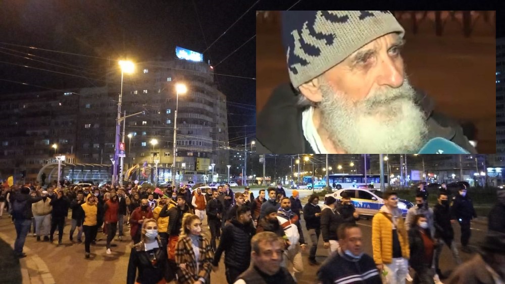 Declarații emoționante făcute de un protestatar octogenar: „Merg cu frică și mă uit să nu cumva să mă amendeze”