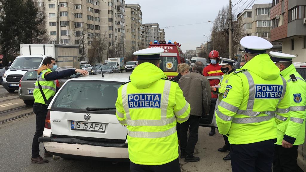 Accident rutier în Canta din municipiul Iași. Au fost implicate două autoturisme şi s-a înregistrat o victimă – EXCLUSIV- FOTO, VIDEO