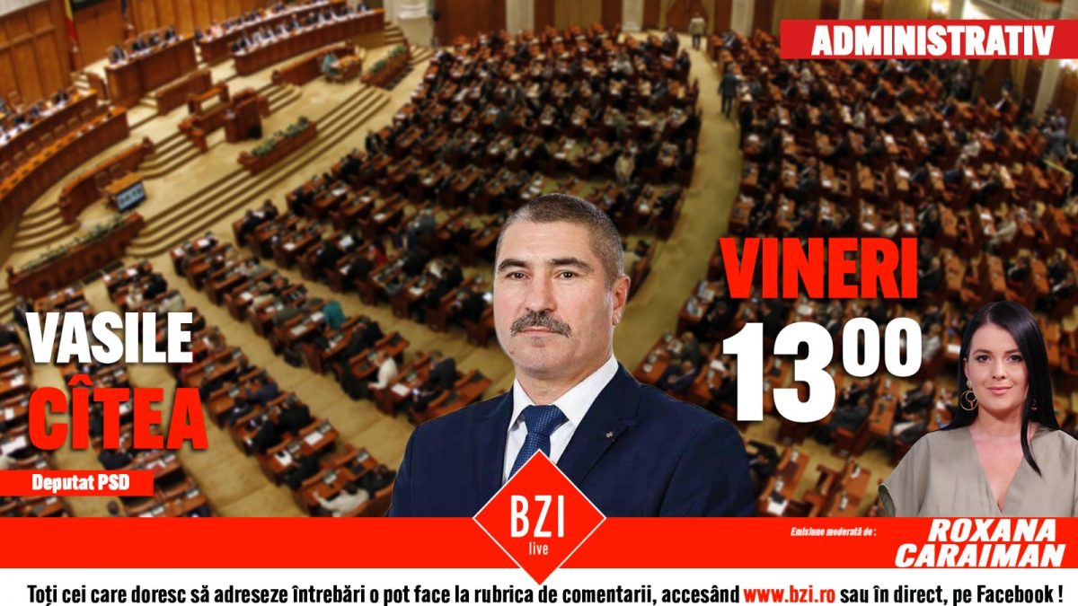 Câți bani europeni vor fi alocați la Iași prin Planul Național de Redresare și Reziliență? Vasile Cîtea, deputat PSD, răspunde întrebărilor la BZI LIVE