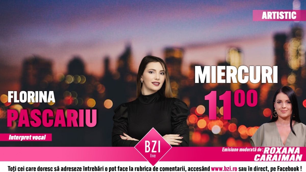 O nouă ediție artistică la BZI LIVE! Florina Pascariu vorbește despre muzică, condiția de artist în Iași și viața de familie