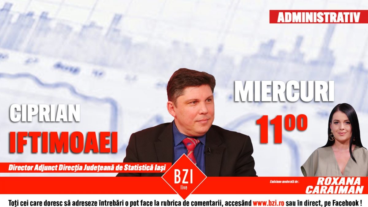 Totul despre recensămintele desfășurate de Institutul Național de Statistică într-un an pandemic. Ciprian Iftimoaei, directorul adjunct al Direcției Județene de Statistică Iași, revine la BZI LIVE