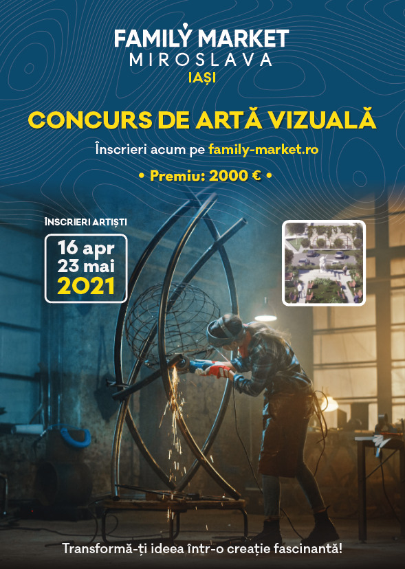 Arta se împletește cu retailul, pentru comunitate. Compania IULIUS lansează un concurs de artă vizuală pentru o creație simbol a Family Market Miroslava