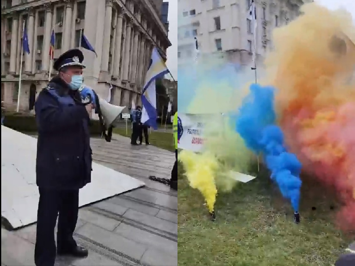 Protest la MAI. Polițiștii acuză că din cauza lipsei de pregătire doi colegi de-ai lor au ucis un bărbat