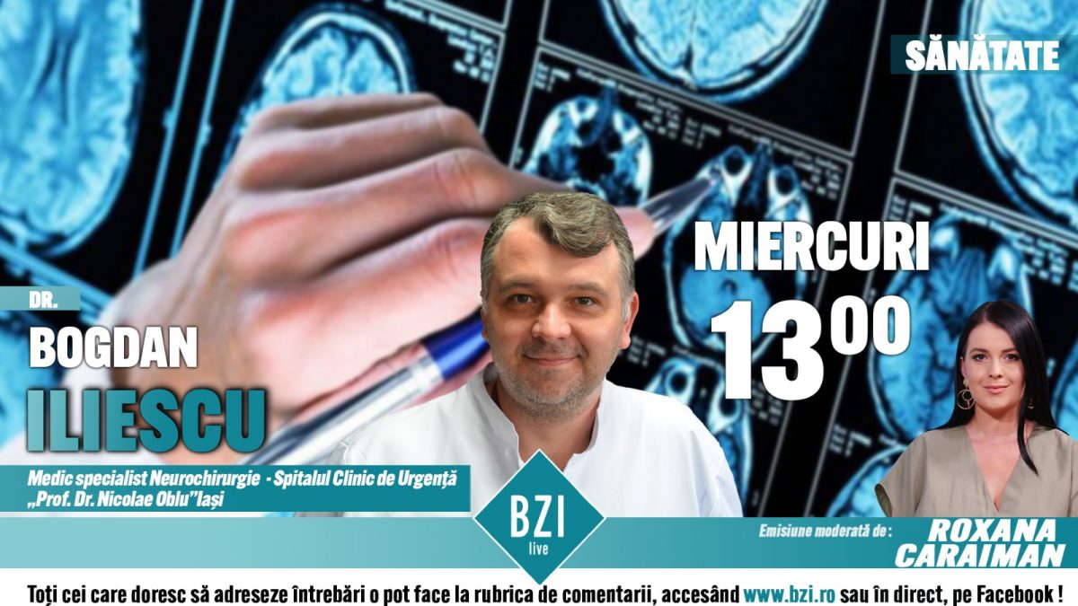 Medicul neurochirurg Bogdan Iliescu discută la BZI LIVE despre efectele COVID-19 asupra creierului