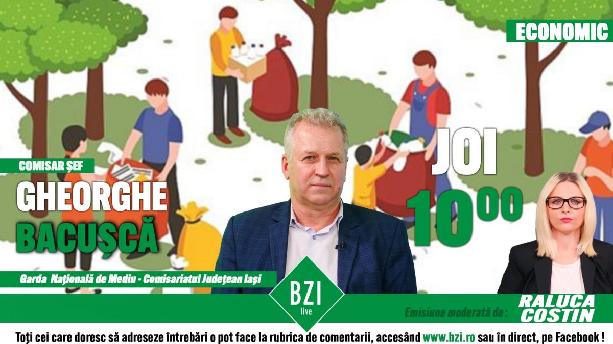 Ediție de maximum interes, numai la BZI LIVE! Discuție cu Gheorghe Bacușcă, comisar șef al Gărzii Naţionale de Mediu-Comisariatul Județean Iaşi, despre fenomenul care a luat amploare!
