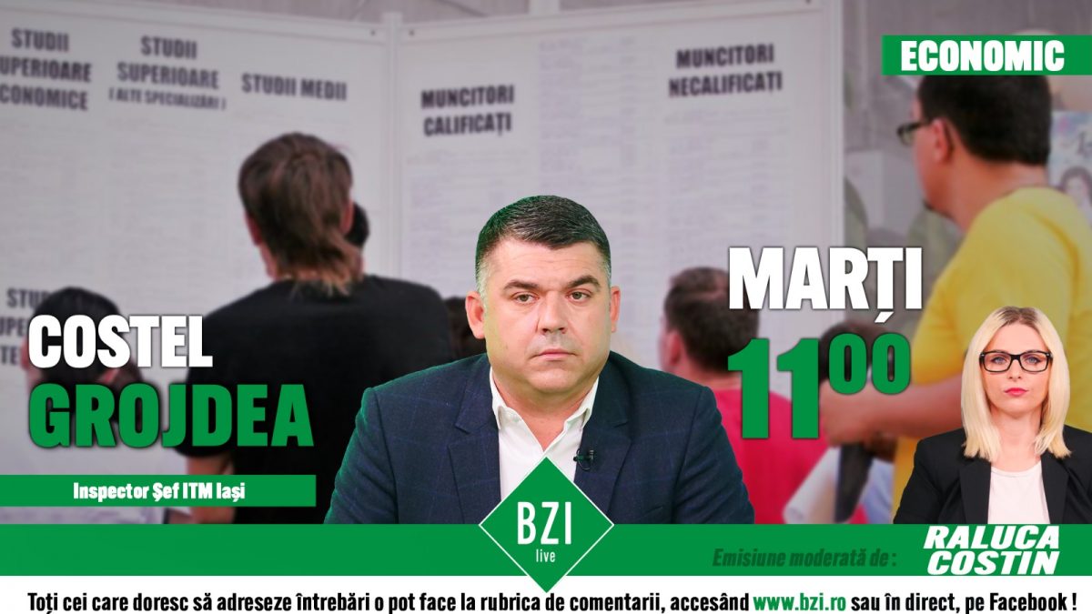 Ediție de maximum interes pentru ieșenii care vor să plece în străinătate. Costel Grojdea, inspector șef în cadrul ITM Iași, prezent în studioul BZI LIVE!
