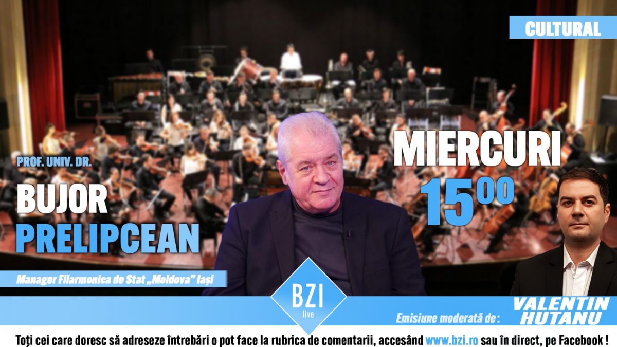 În prim-planul emisiunii BZI LIVE revine prof. univ. dr. Bujor Prelipcean, valorosul virtuoz pe toate meridianele, fondator al unicului şi inconfundabilului Cvartet Voces, manager al Filarmonicii de Stat „Moldova” Iaşi