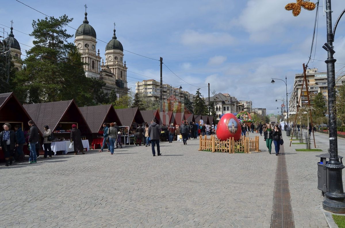 Moment de atracție pentru toți ieșenii! Începând de astăzi, 7 aprilie 2021, la Iași se deschide târgul „Tradiții pascale în zona Moldovei”, în zona pietonală a Bulevardului Ștefan cel Mare și Sfânt din Iași