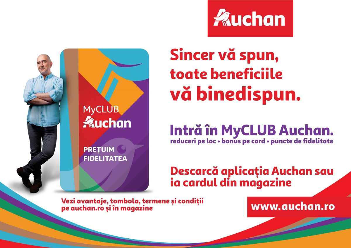 Surpriză pentru ieșeni: Auchan România a lansat programul de fidelitate MyCLUB Auchan