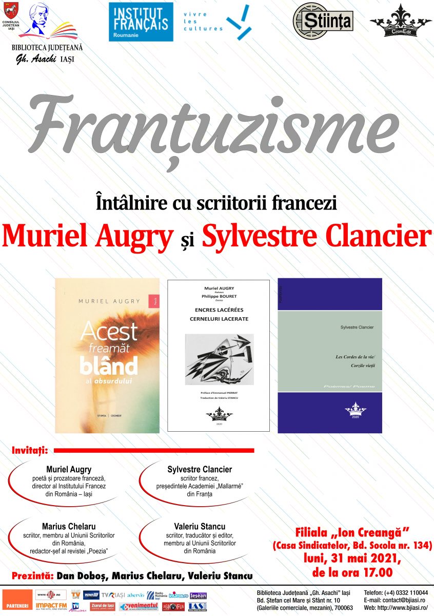 Franțuzisme  Întâlnire cu scriitorii francezi Muriel Augry și Sylvestre Clancier