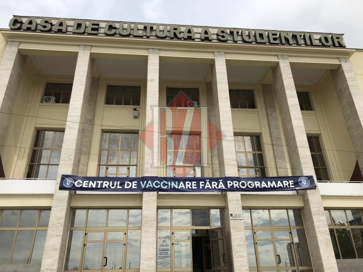 La Casa de Cultură a Studenților Iași continuă vaccinarea fără programare. S-au vaccinat aici peste 550 de persoane