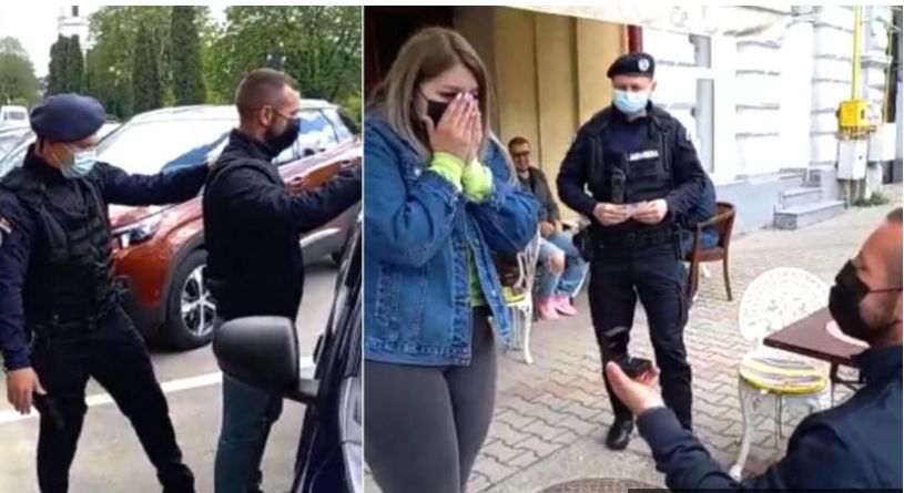 În timp ce jandarmii îl percheziţionau pe bărbatul din Bistriţa, acesta şi-a cerut iubită în căsătorie
