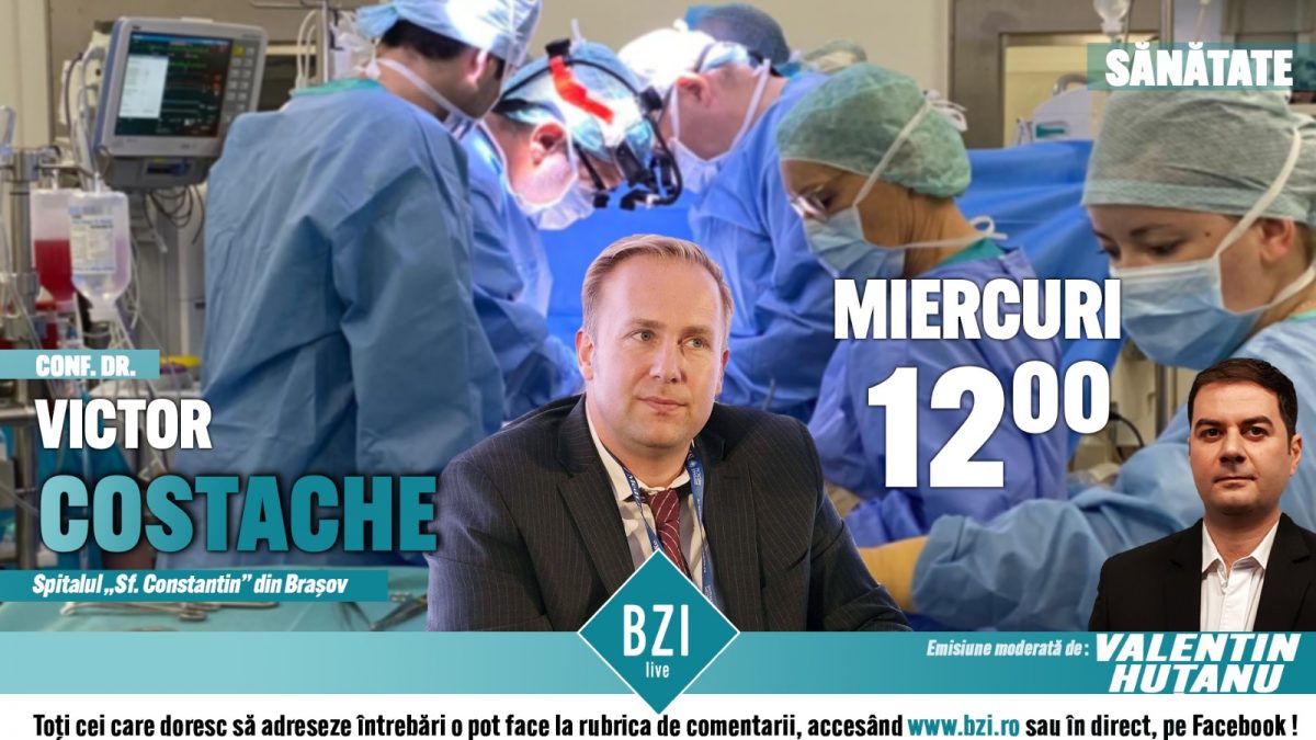 TOP EXCLUSIV BZI LIVE! În direct, de la Braşov, medicul ieşean – conf. univ. dr. Victor Costache dialoghează despre maratonul operaţiilor pe cord la copii, derulat în aceste zile şi în premieră pentru România