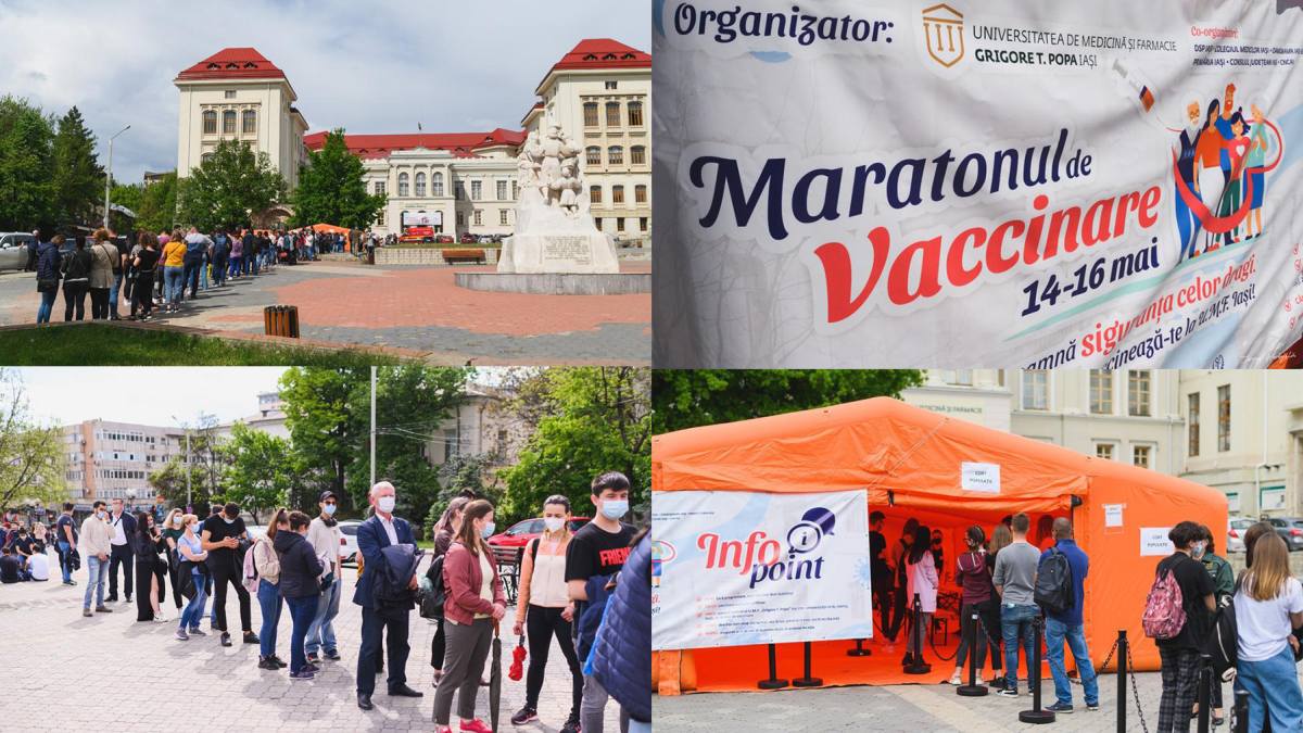 Maratonul de vaccinare la UMF Iași continuă: „Vă așteptăm la rapel!”
