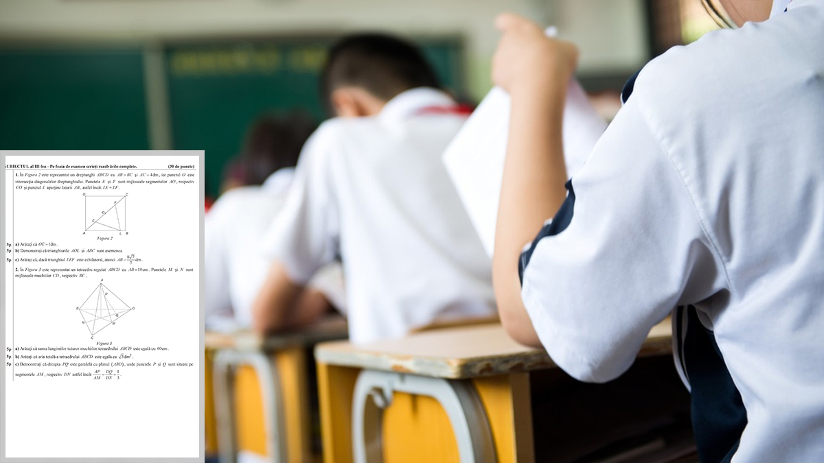 Evaluarea Națională 2021! Iată subiectele de la Matematică, ce au primit elevii la examenul de azi – DOCUMENT
