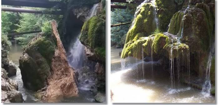 Unul dintre cele mai frumoase obiective turistice din România s-a prăbușit. Imagini triste de la Cascada Bigăr