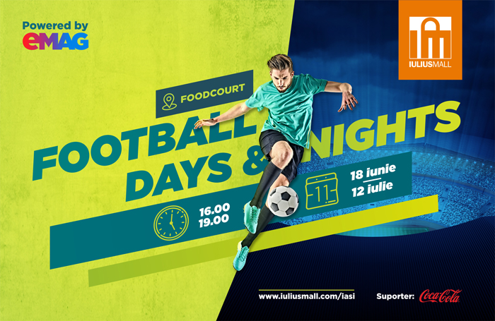 Trăiește spectacolul EURO 2020 la foodcourt Iulius Mall Iași!
