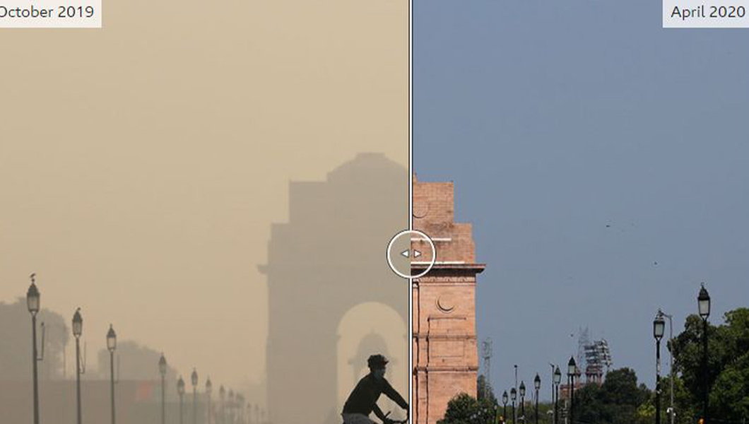 Imagini extraordinare făcute înainte şi după pandemie! Iată cât era de poluat era orașul Delhi din India – GALERIE FOTO, VIDEO
