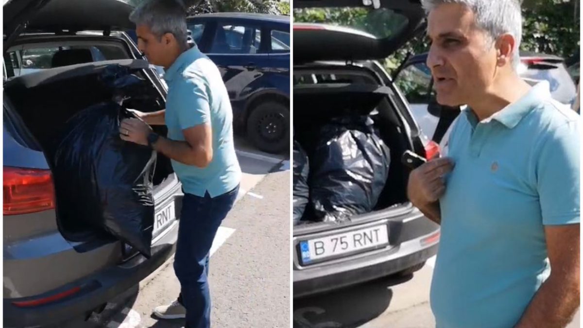 Răbfunește războiul gunoaielor din Sectorul 1! Robert Turcescu și-a dus gunoiul menajer pe scările Primăriei