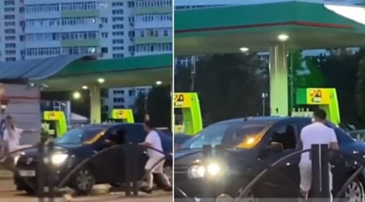 Iubita agresorului care a distrus o maşină cu crosa de golf a fost reținută de polițiști