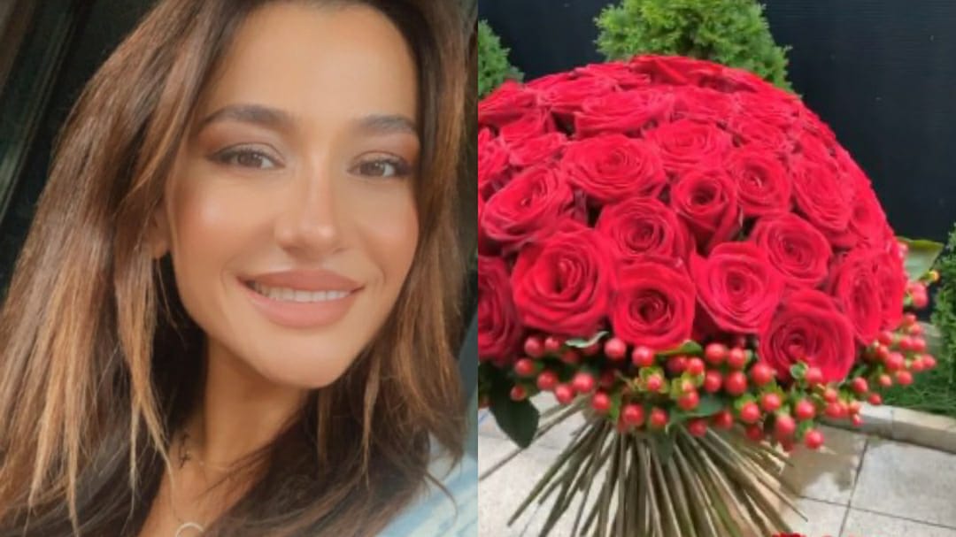 Claudia Pătrășcanu a primit un buchet superb de trandafiri! Cine este admiratorul secret