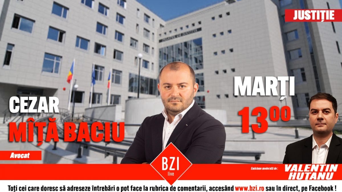O nouă emisiune de maxim interes, în studiul BZI LIVE! Avocatul Cezar Mîță Baciu va discuta despre descoperiri de senzație făcute în județul Iași!
