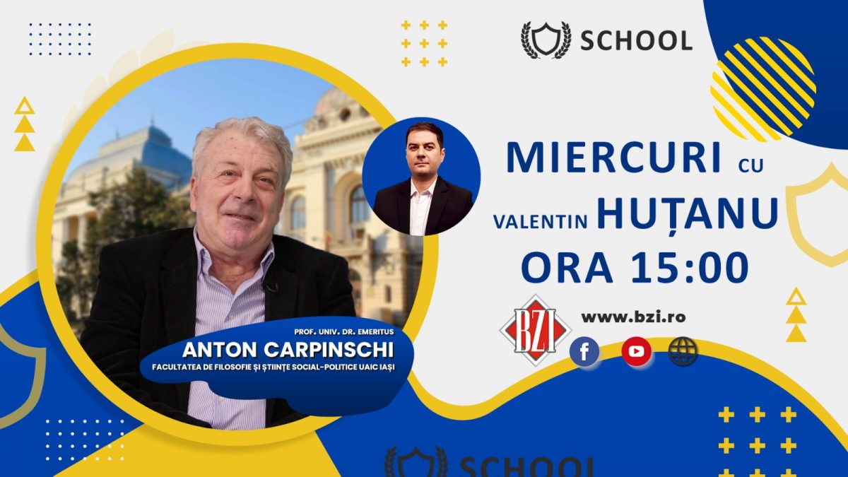 În Studioul BZI LIVE este invitată una dintre figurile academice de marcă ale Universităţii Alexandru Ioan Cuza din Iaşi, prof. univ. dr. Emeritus Anton Carpinschi – Facultatea de Filosofie şi Ştiinţe Social-Politice