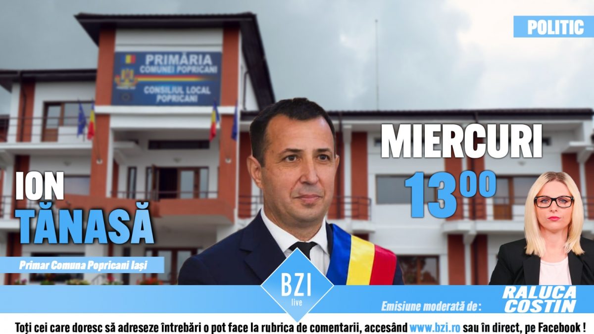Detalii despre dezvoltarea zonei metropolitane Iași. Ion Tănasă, primarul comunei Popricani, in direct la BZI LIVE