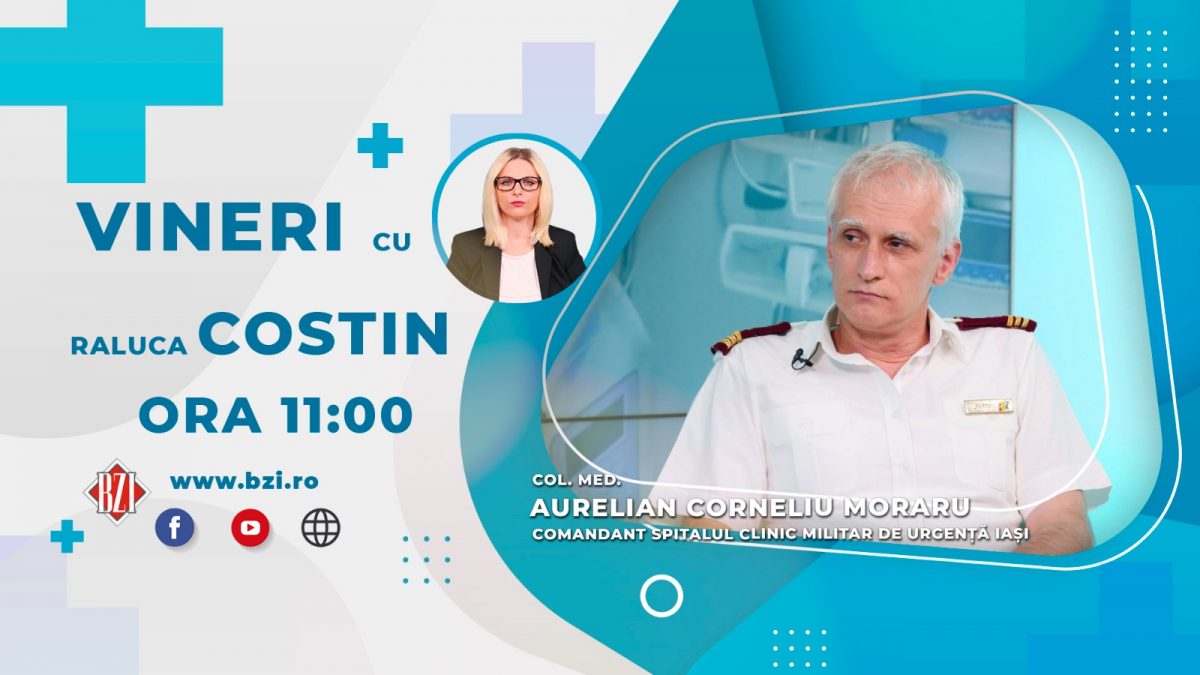 Col. med. Aurelian Corneliu Moraru, comandant Spitalul Clinic Militar de Urgenţă Iaşi, va discuta despre rezultatele obţinute după vaccinarea anti-Covid-19 în mediul rural